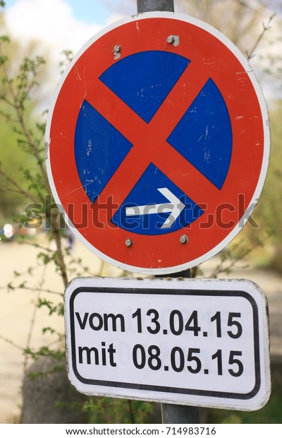 A traffic sign in Munich\
stated  \