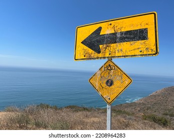 Traffic Sign On Malibu Coast, LA