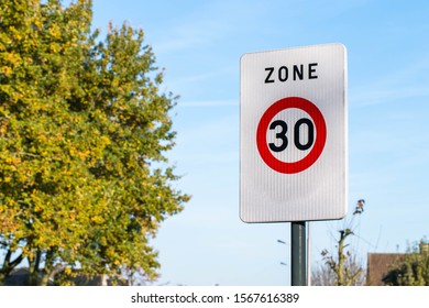 Traffic Sign On The Road.