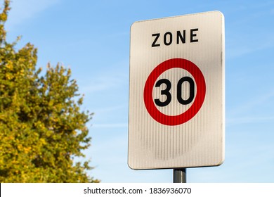 Traffic Sign On The Road.