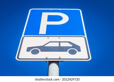 Traffic sign Parking for cars only 