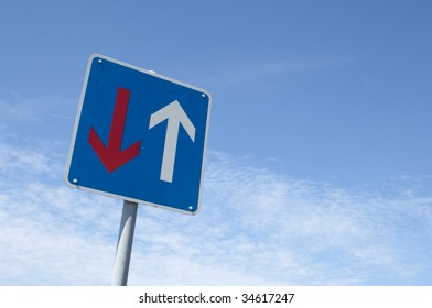 Traffic Sign Red White Arrow Oncoming Stock Photo 34617247 | Shutterstock