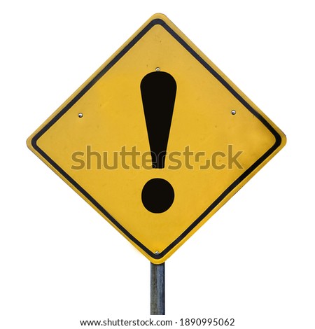 traffic sign with solid white background