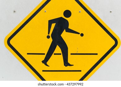 Traffic Signs Be Careful Crossing Street Stock Photo 437297992 ...