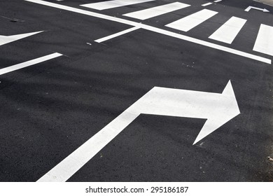 Traffic Signs Painted On Road Stock Photo (Edit Now) 295186187