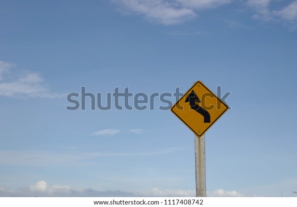 Traffic signs,\
street signs against with blue sky background . Free copy space for\
your text and your design.\
