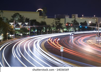 Traffic Time Lapse At City Intersection