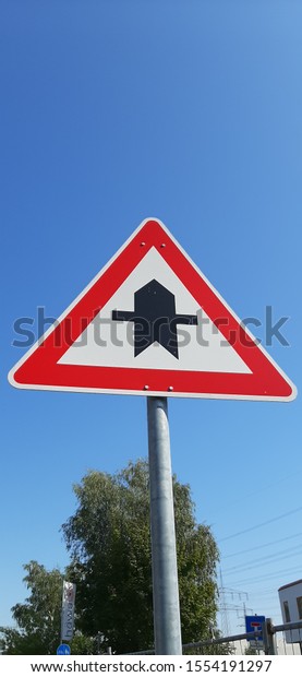 traffic warning signs on the\
road