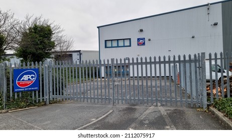 Trafford Park, Manchester, UK 01-23-2022 APC Parcel Delivery Courier Company Building.