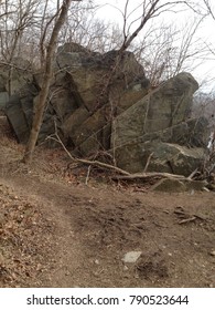 Trail Hiking Along C&O Canal, Billy Goat Trail And Potomac River.