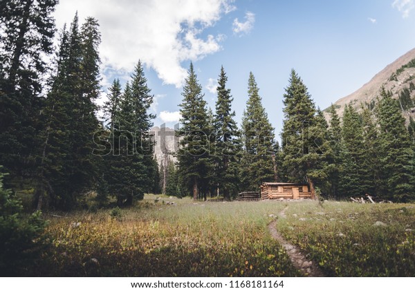 Trail Leading Cabin Woods Near Vail Stock Photo Edit Now 1168181164