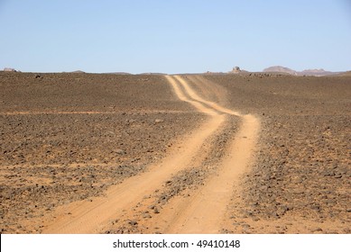 Trail In Libyan Desert