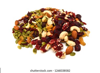 Trail Mix Isolated On White.