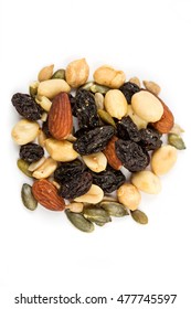 Trail Mix Isolated On White Background
