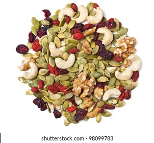 Trail Mix On White