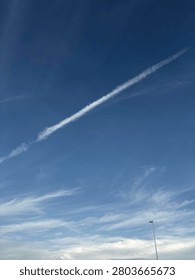 The trail on the sky