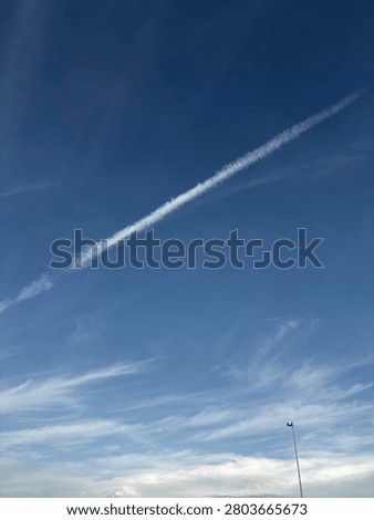 The trail on the sky