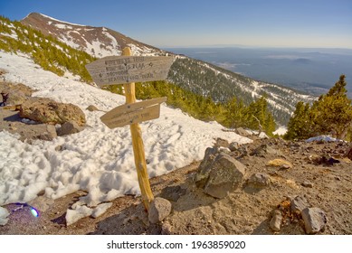 Trail Sign To Humphrey's Peak Arizona