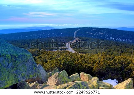 The trail from Szrenica towards Hala Szrenicka, Giant Mountains,...