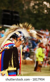 Trail Of Tears Park Pow Wow- A Native American Man Wearing Traditional Clothing