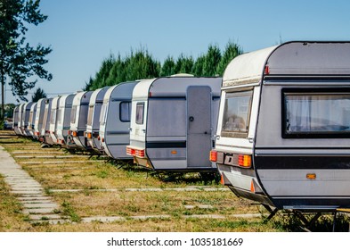 Trailer Park. Summer Tourist Camping