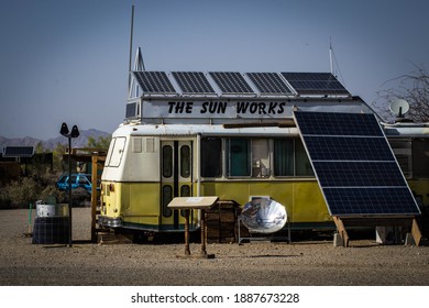 Trailers In Slab City, California