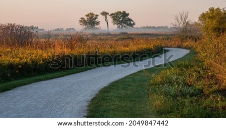 Trails loop and cross through Springbrook Prairie, a very large preserve, Springbrook Prairie Forest Preserve in DuPage County, Illinois