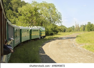 Train among the mountains