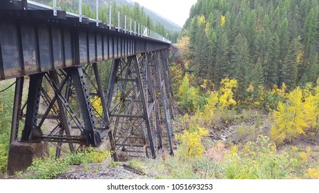 Train Bridge In Glacier National Park