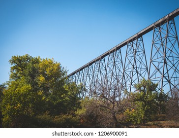 Train Bridge In Lethbridge, Alberta