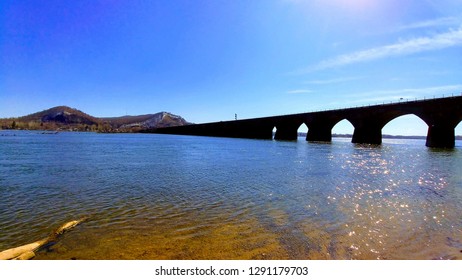 Train Bridge Over The River