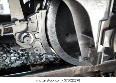 Train Car Undercarriage, shallow depth of field - Shutterstock ID 373022278