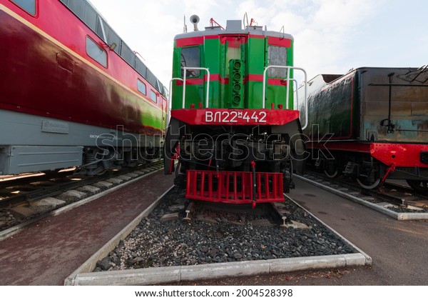 train cars are on the\
rails