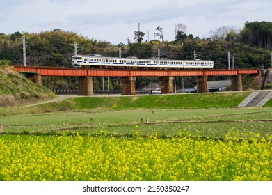 Train Crossing A Single-track Plate Girder Bridge