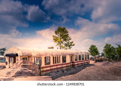 train in desert environment