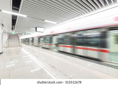 train fast moving at subway station - Powered by Shutterstock