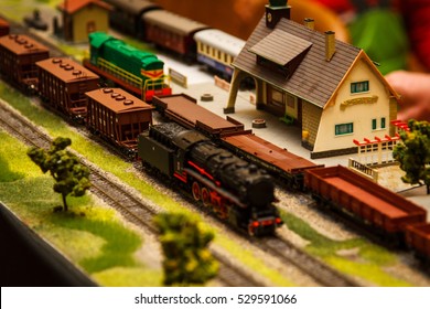 Train Hobby Model On The Model Railway