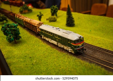 Train Hobby Model On The Model Railway