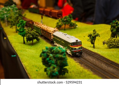 Train Hobby Model On The Model Railway