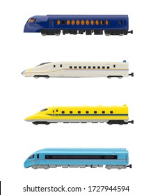 The Train Model On White Background . Isolated Train Model . First Class Train . High Speed Train 