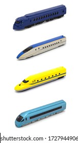 The Train Model On White Background . Isolated Train Model . First Class Train . High Speed Train 