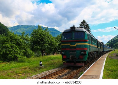 Train in the mountains
