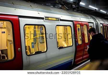 Train not in service in London's tube, UK