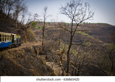 Train on mountain