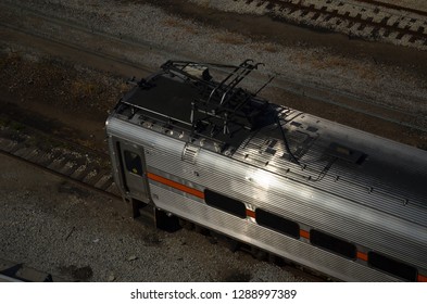 Train passing down below
