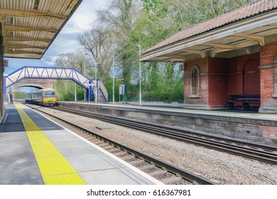 Train pulling in to UK station