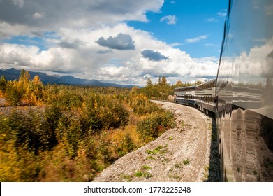 Train Ride From Denali To Anchorage, Alaska.