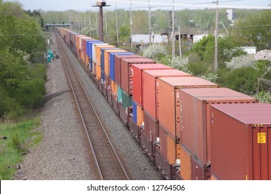 Train Of Shipping Containers