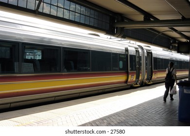 Train at the station.