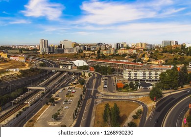 Train Station In Campolide, Lisbon